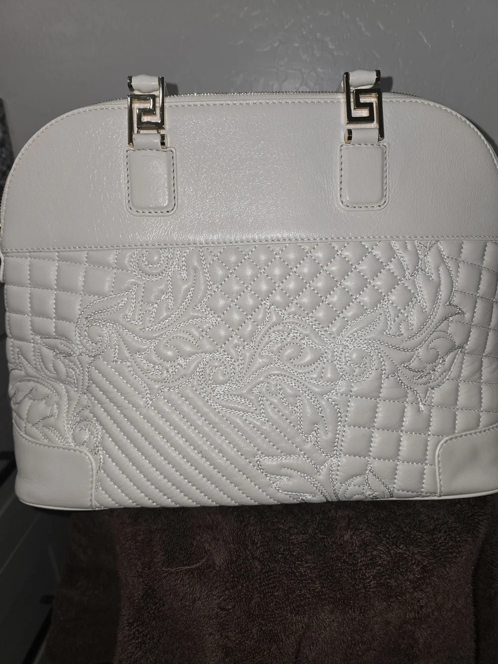 Versace Athena Barocco Quilted Nappa Vanitas Handbag - Picture 2 of 10